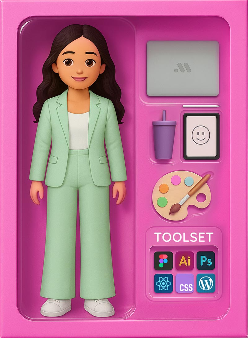 Grafikdesign Skillset - Adobe, WordPress und mehr Grafikdesign 3D Modell, Tools, Laptop, Programme