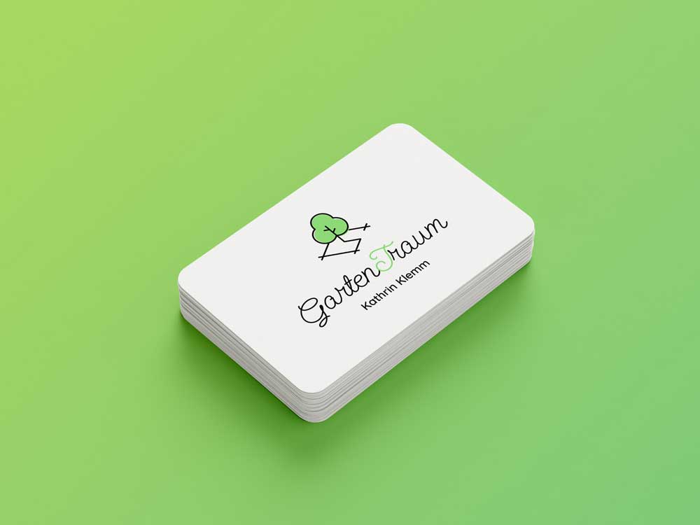 Visitenkarte und Logo von GartenTraum, Dresden