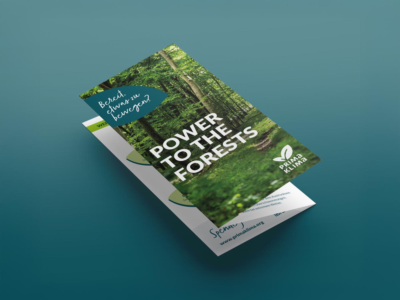 Flyer-Design für eine Spendenaktion von Primaklima e.V.